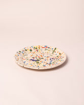 La Ceramica Vincenzo Del Monaco Colored Drops Large Dish on light color background.