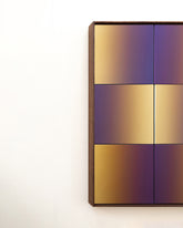 Closeup details of the Bower Studios Lattice Mirror 1 on light color background.