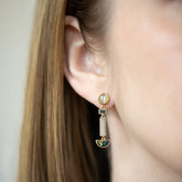 product_details::Nigella Earrings on model.