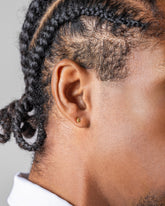 Tear Stud Earring Single on male model.