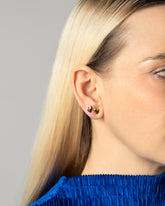 Shape One Small Thousand & One Night Heart Stud Earrings on model.