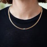 product_details::Identity Chain Bicolor Sapphire Necklace 002 on model.