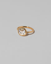 View from the side of the Gusher Diamond Ring 031 on light color background.