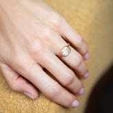 product_details::Gusher Diamond Ring 010 on model.