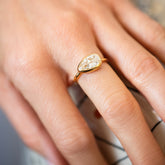 product_details::Gusher Diamond Ring 041 on model.