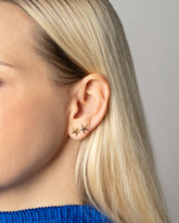 Shape One Small Verve Five Point Star Stud Earrings on model.