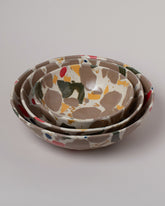 Slush Club Nerikomi Bowls No. 102 on light color background.