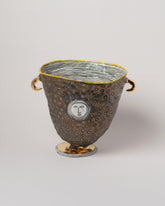 Closeup details of the Suzanne Sullivan Apotropaia Expression Vessel on light color background.