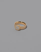 View from the side of the Flatten Ring on grey color background.