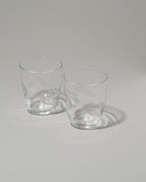 Closeup details of the Silje Lindrup Twisted Tumblers on light color background.