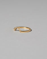 Mini Half Hoop Band - Pavé on light color background.