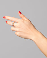 Auriga Ring - White Diamon on model.