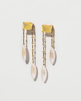 Lattice Earrings on light color background.