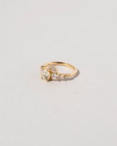 Luna Ring - White Diamond on light color background.