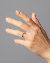 Gold Wide High Peak Band on model.