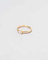 View from the side of the Serenna Ring on light color background.