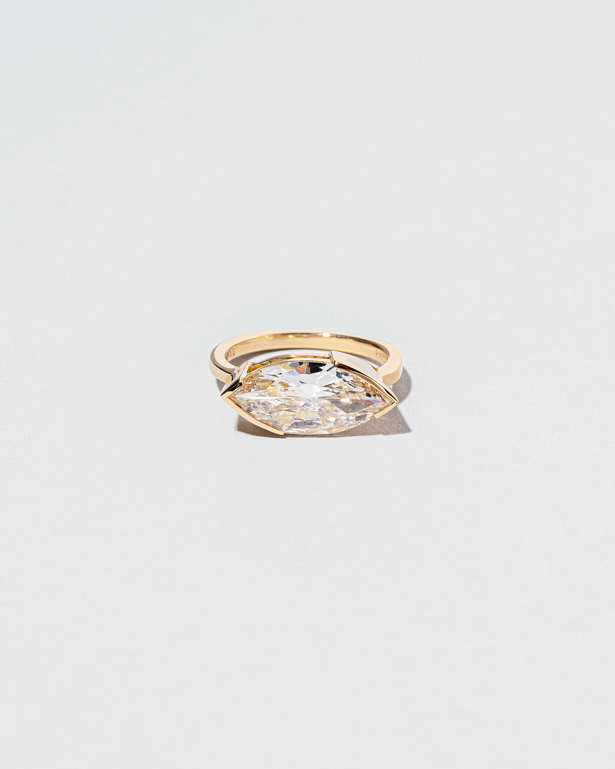 Marquise Brilliant Cut Diamond Solitaire Ring front facing
