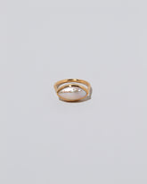 18k Gold Jacana Pearl Ring on light color background.