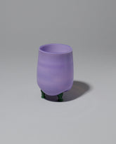 Ornamental by Lameice Violet & Mint Opaque Eye Candy Cocktail Glass on light color background.