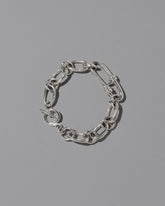 CRZM Sterling Silver Canyon Bracelet on light color background.