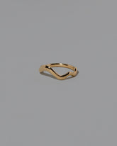 View from the side of the Gold Thin Planate Band on light color background.