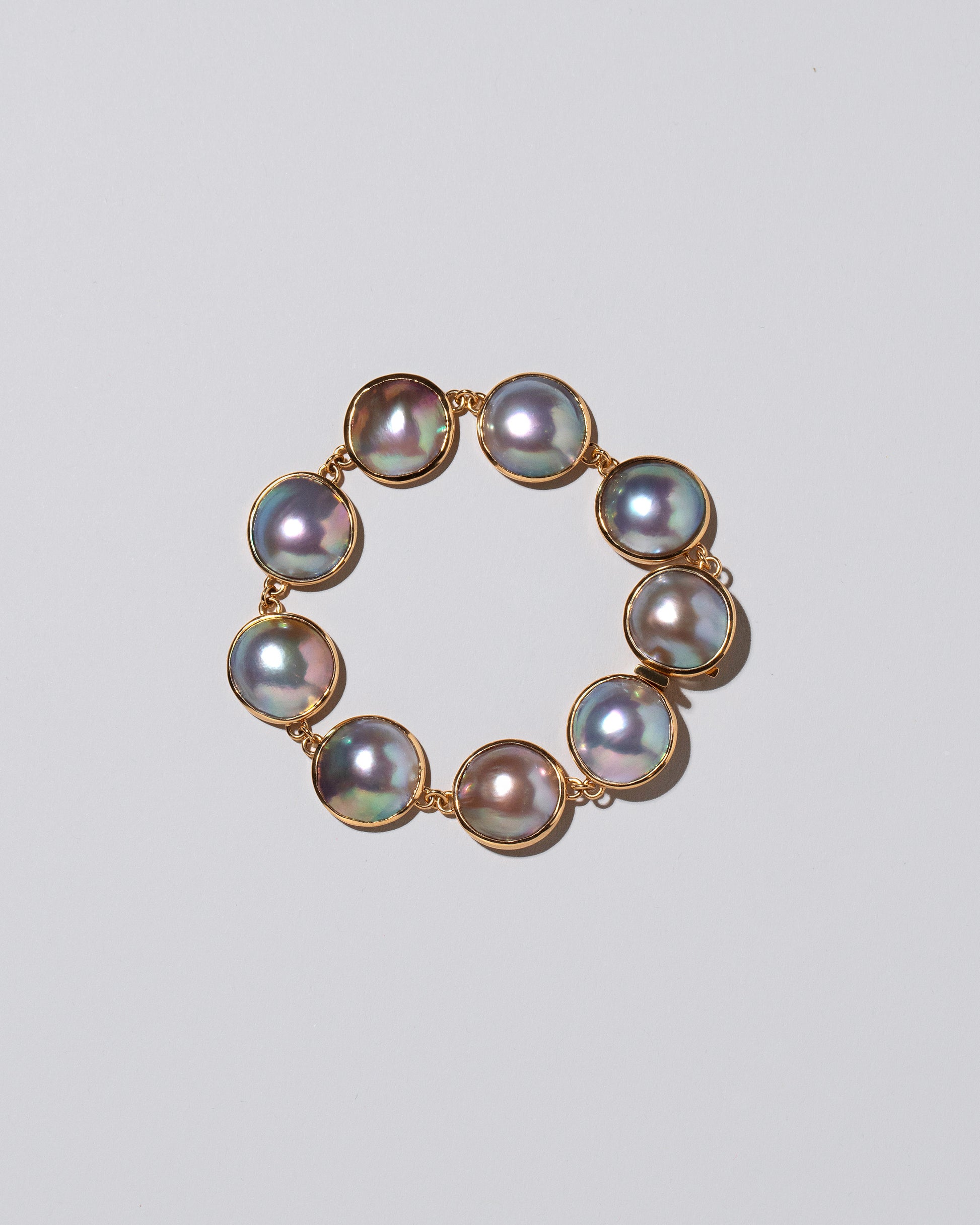 Loon Mabe Pearl Bracelet on light color background.