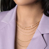 product_details::Abacus Chain Necklace on model.