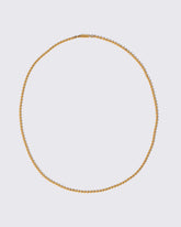 Vintage Ball Chain Necklace on light color background.