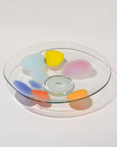 Closeup details of the Bow Glassworks Small Tutti Frutti Platter