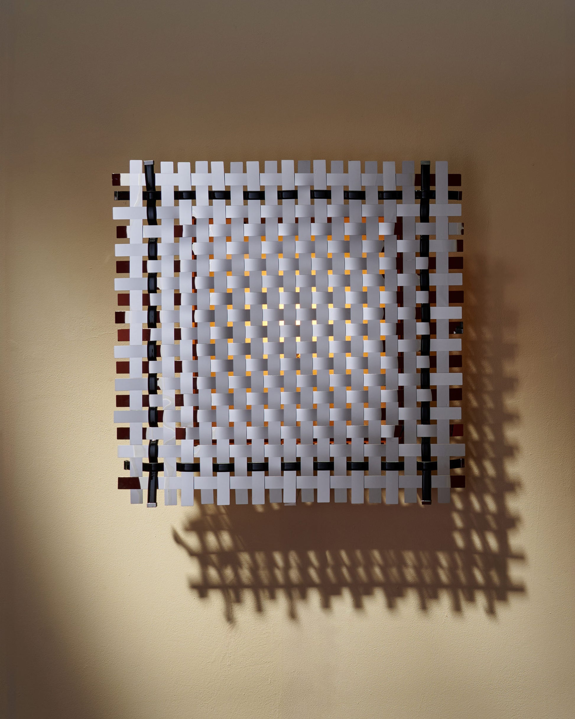 Closeup details of the Bower Studios Woven Mirror I.