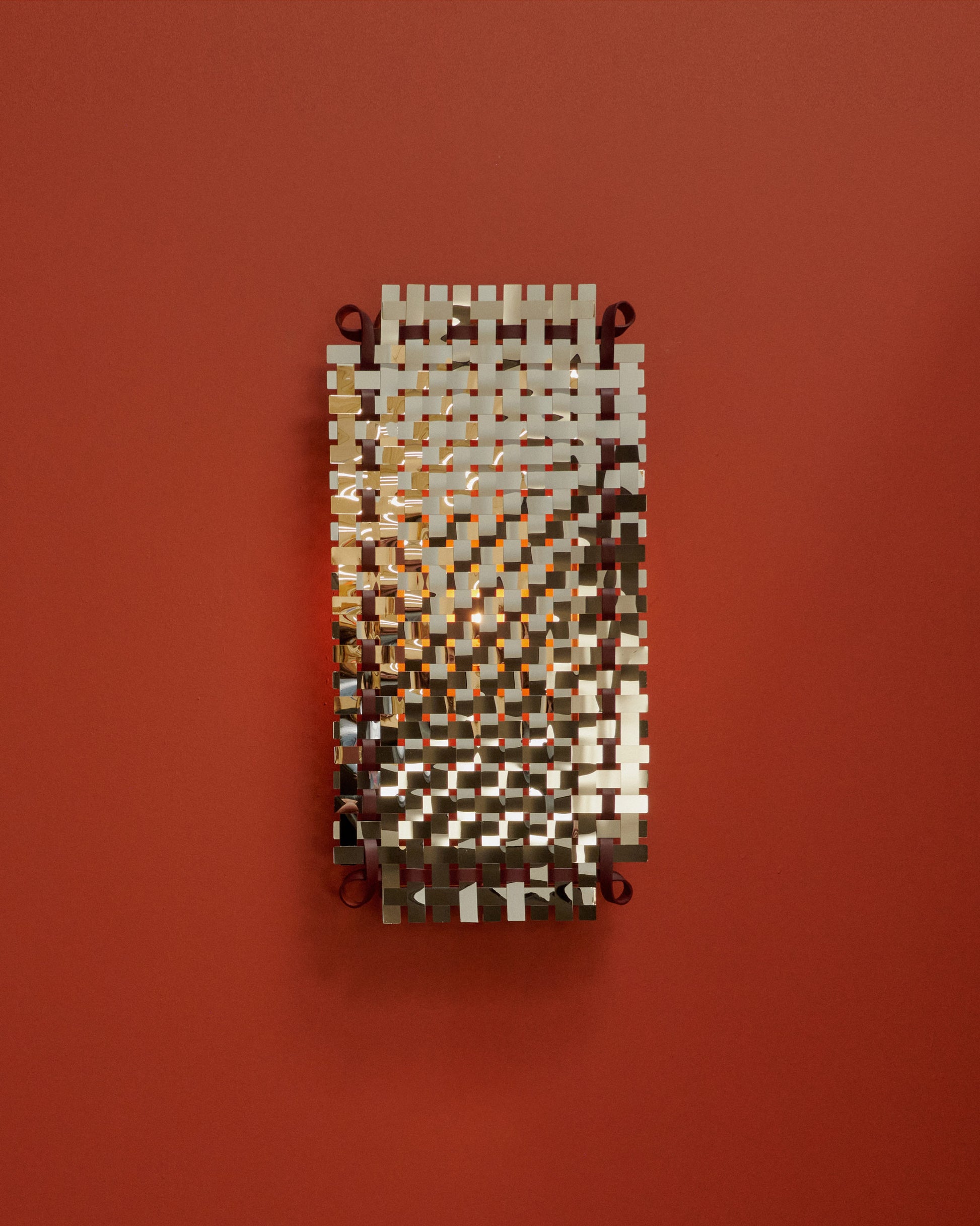Styled image of the Bower Studios Woven Mirror II.