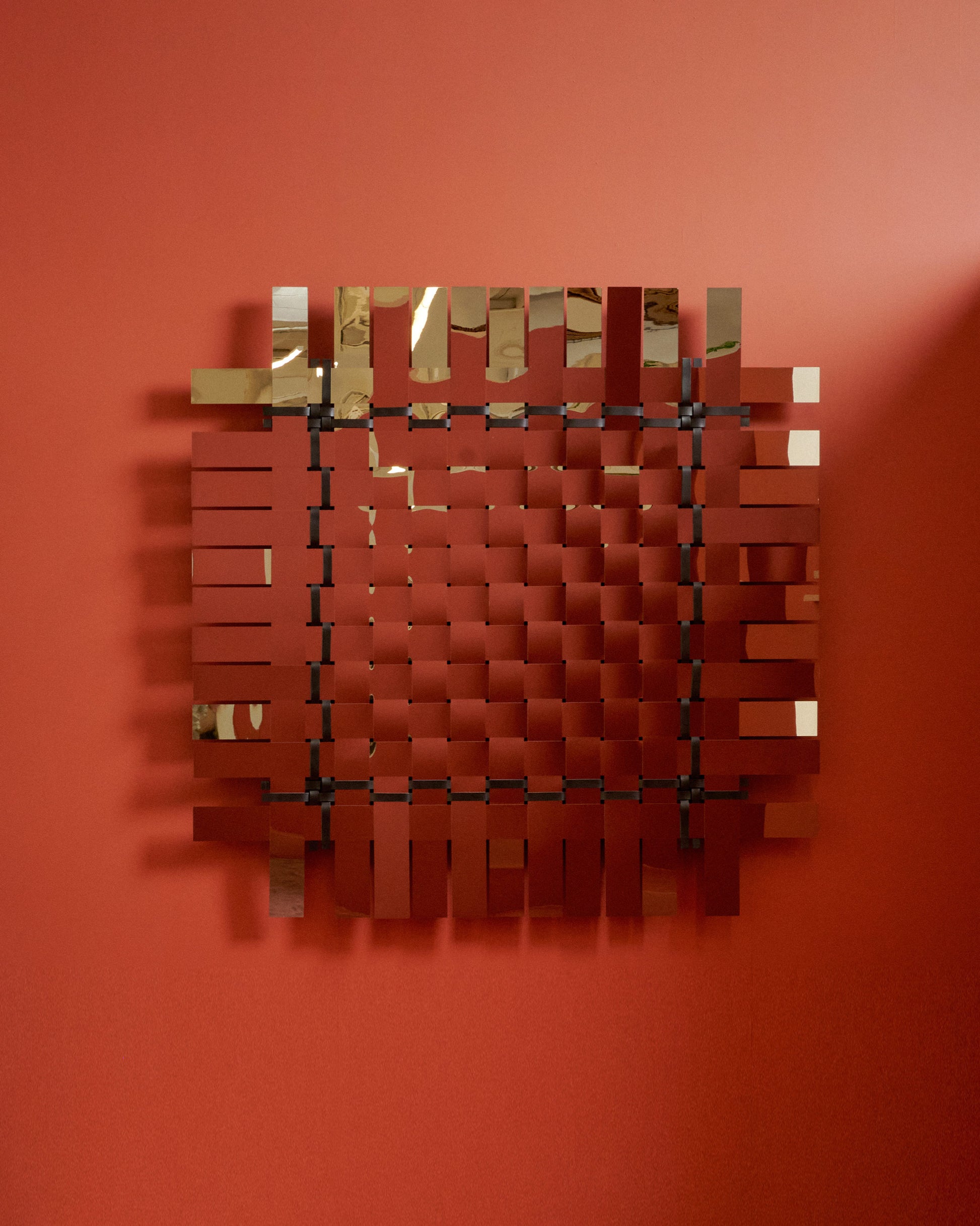 Styled image of the Bower Studios Woven Mirror III.