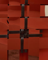 Closeup details of the Bower Studios Woven Mirror III.