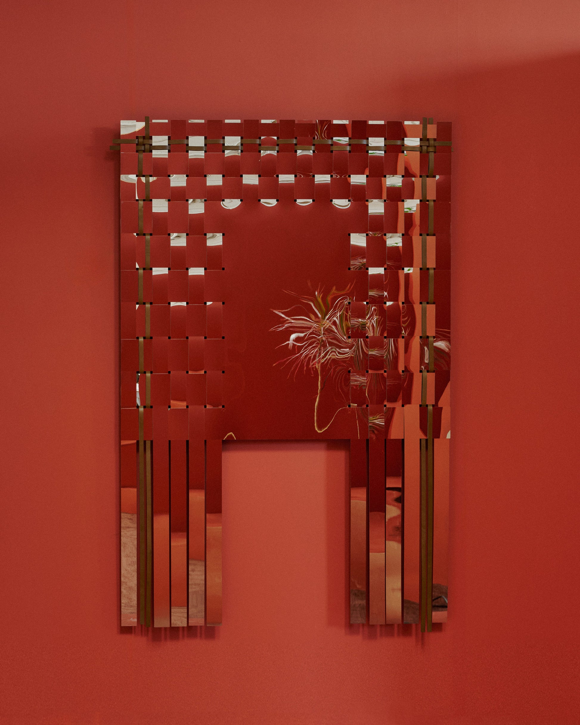 Styled image of the Bower Studios Woven Mirror V.