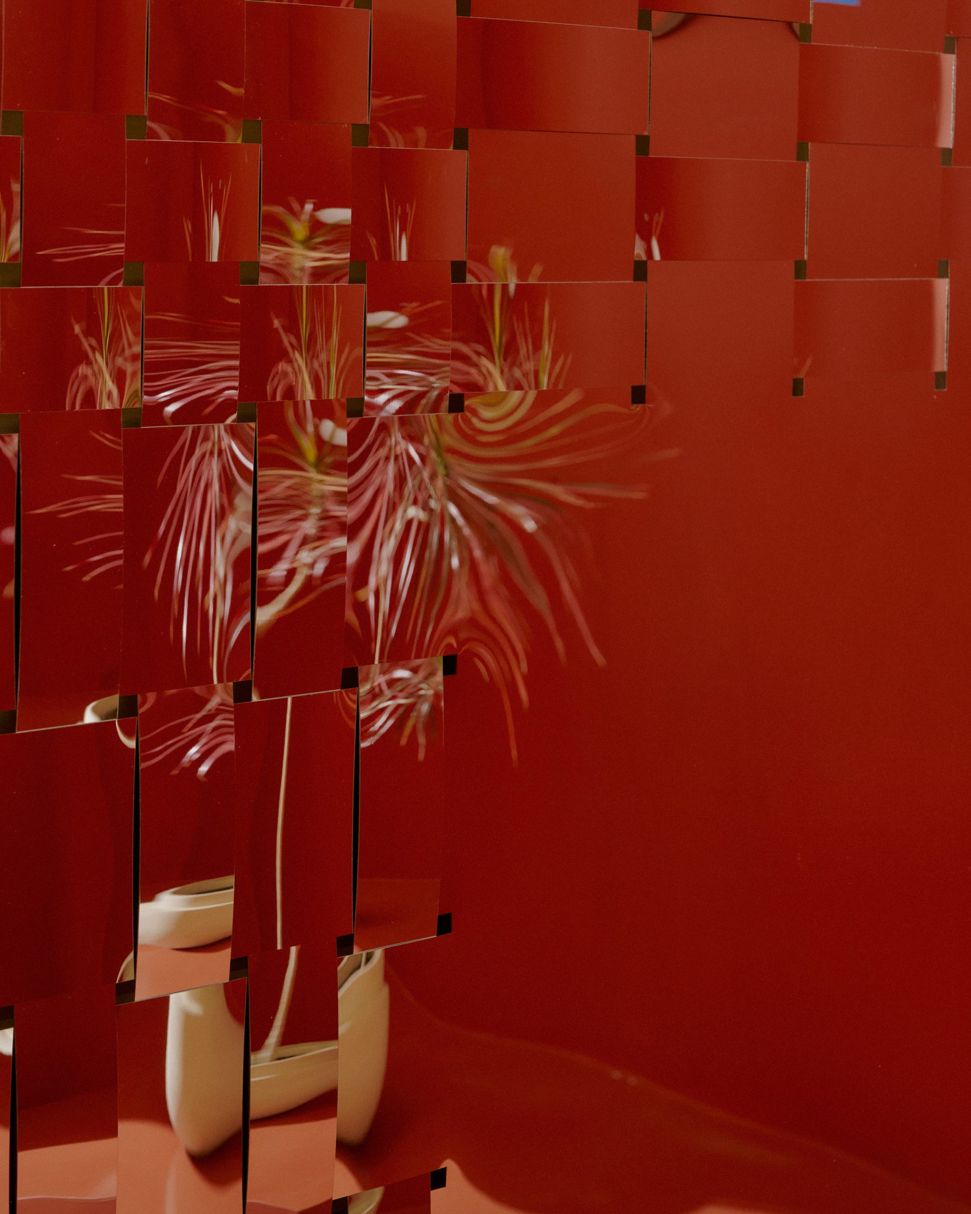 Closeup details of the Bower Studios Woven Mirror V.