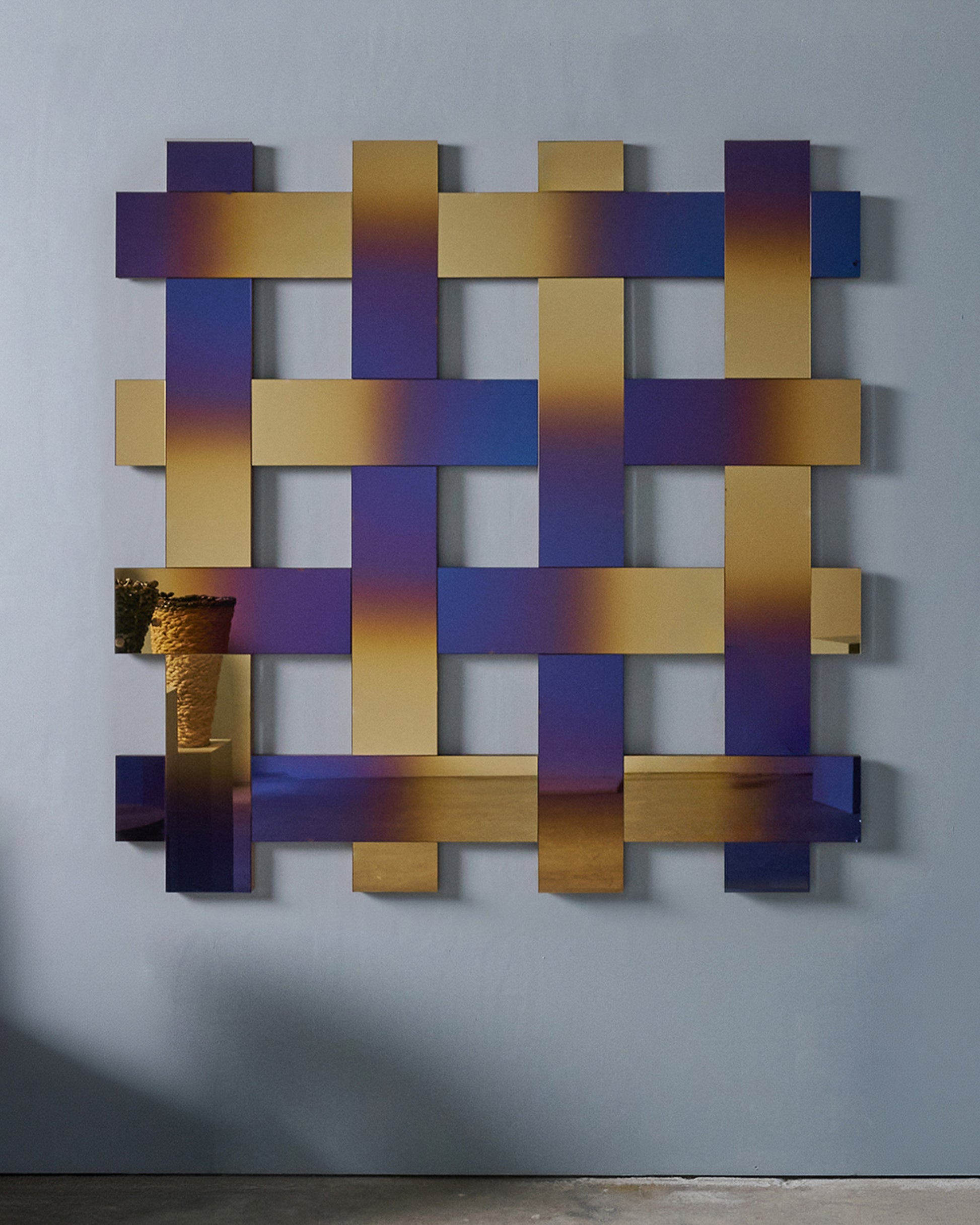 Bower Studios Lattice Mirror 4 In Gradient Ametrine on light color background.