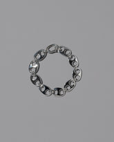 CRZM Sterling Silver Yuba Medium Bracelet on light color background.