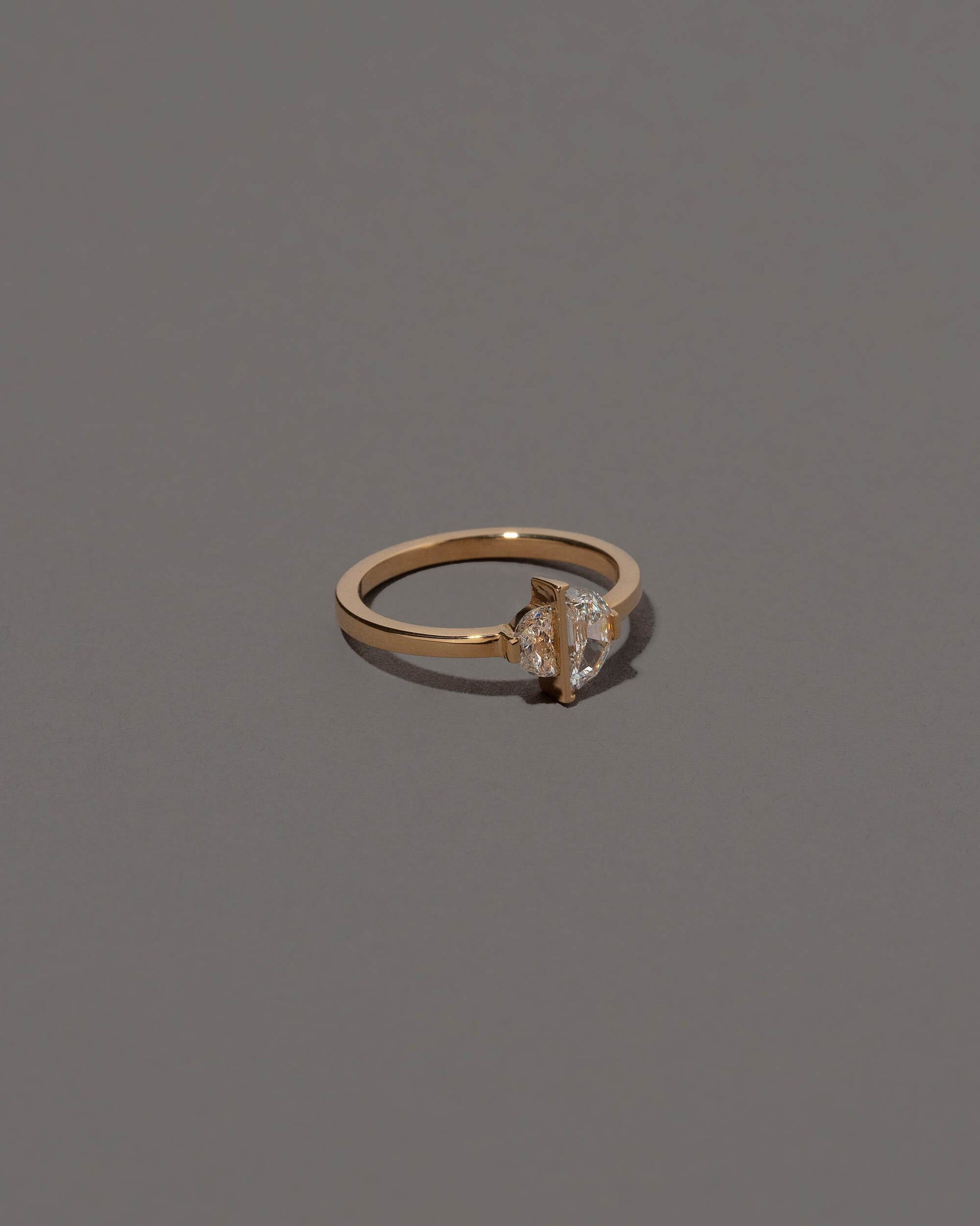 View from the side of the Compatibility Ring on grey color background.