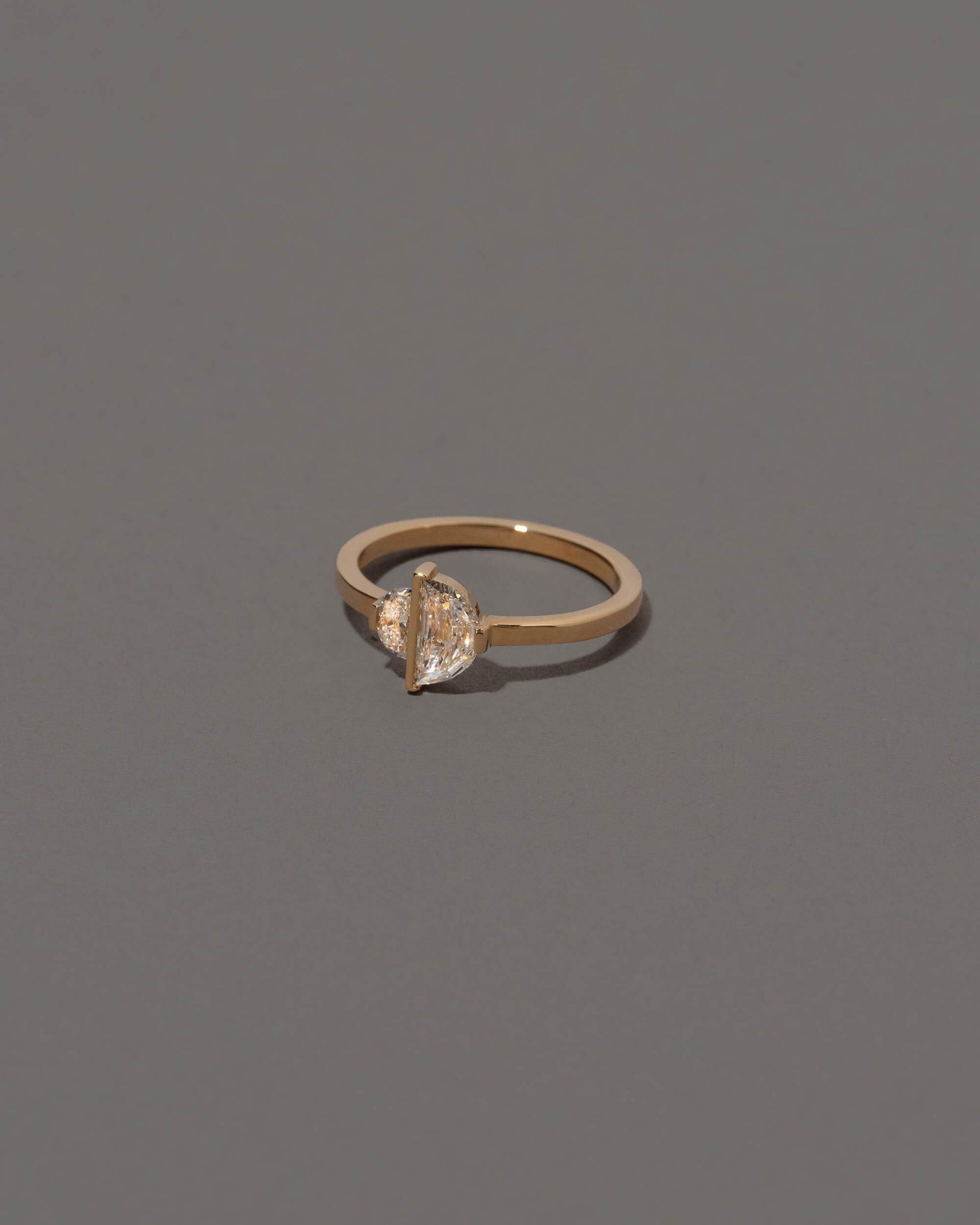 View from the side of the Compatibility Ring on grey color background.