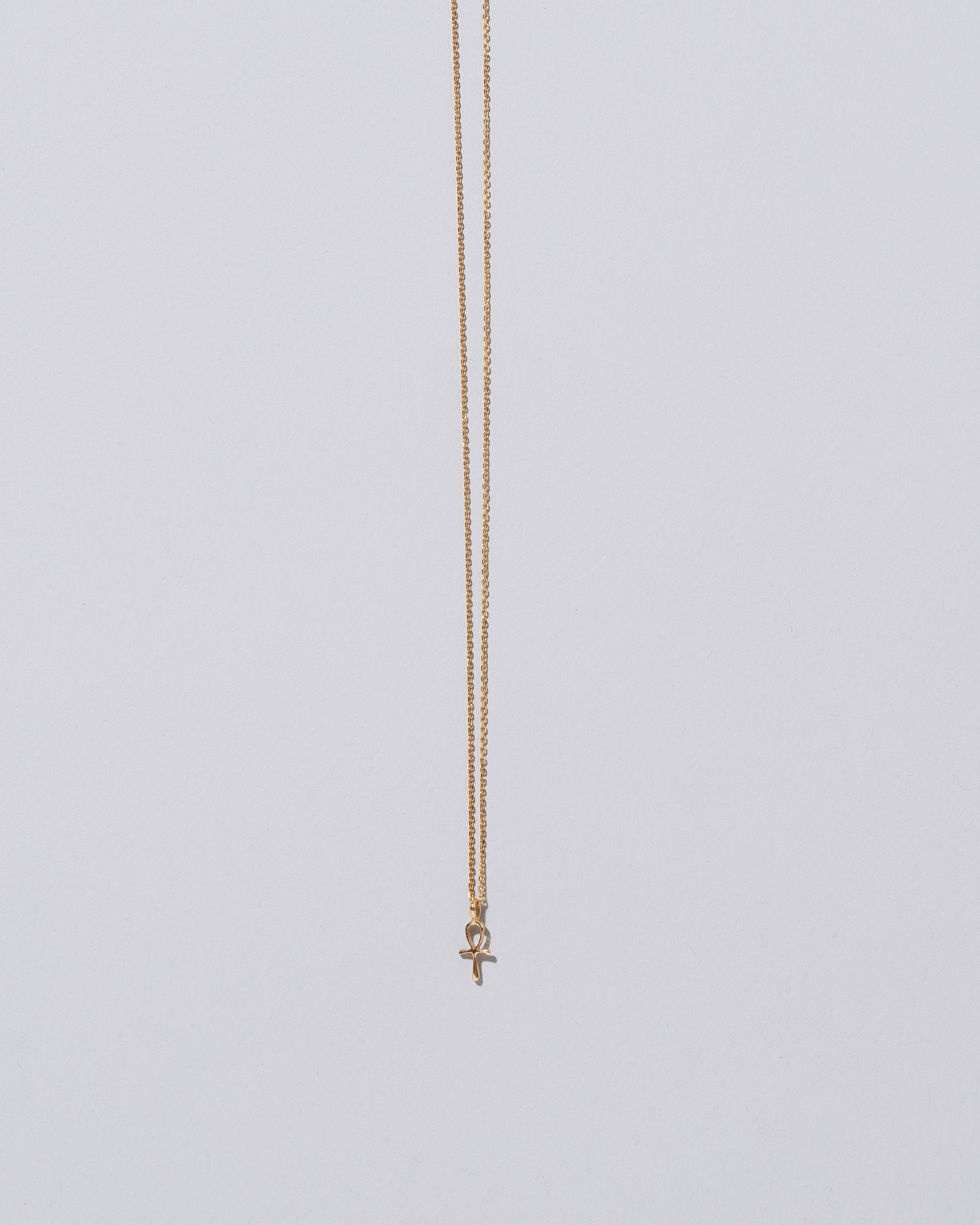 Ankh Talisman Pendant Necklace on light color background.