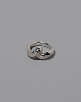 CRZM Sterling Silver Landform Ring on light color background.