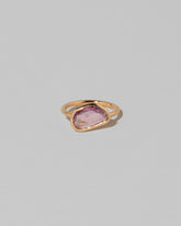 Gusher Pink Sapphire Ring 011 on light color background.