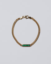 Emerald 3.4mm Identity Chain Bracelet on light color background.