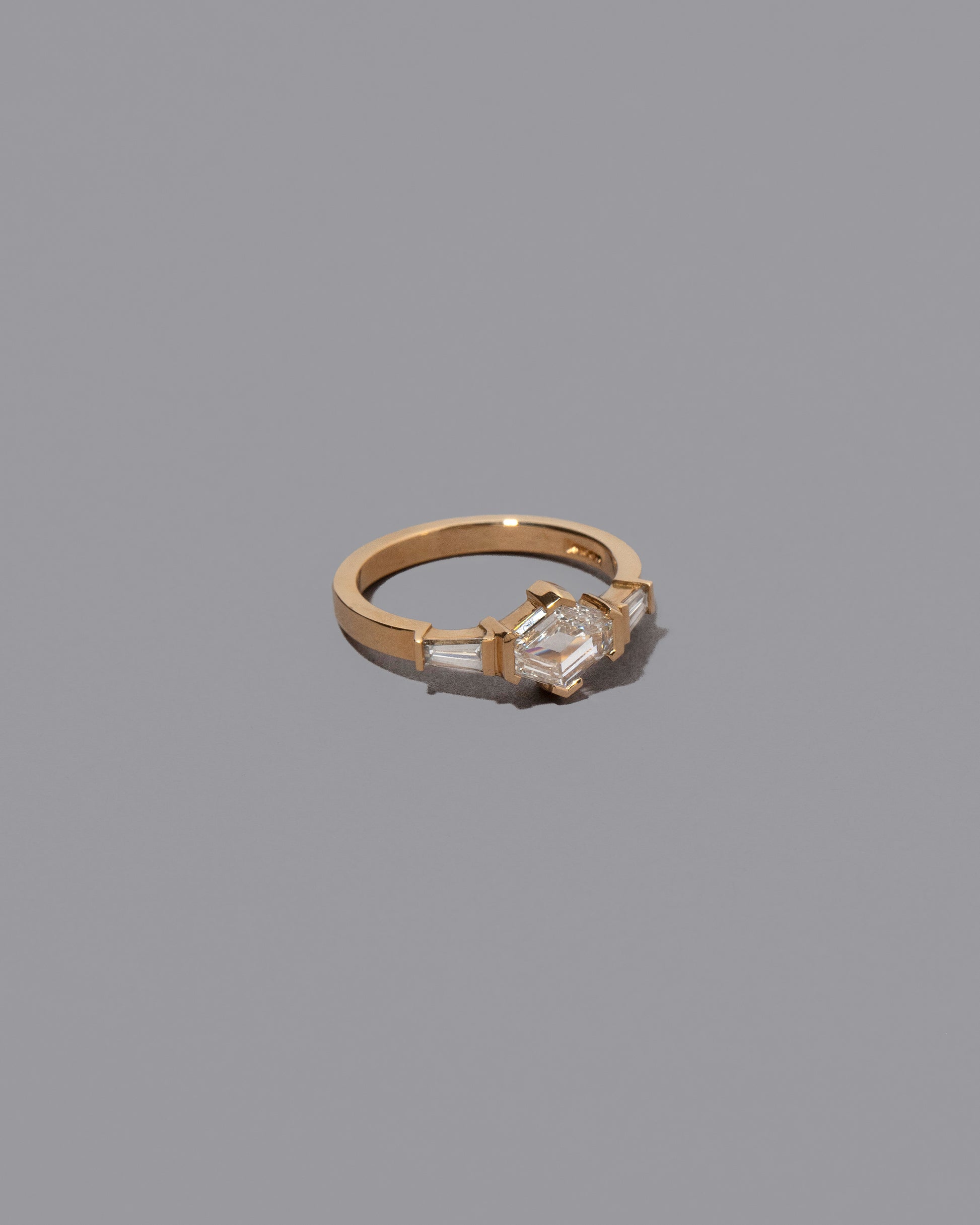 View from the side of the Interdependence Ring on light color background.