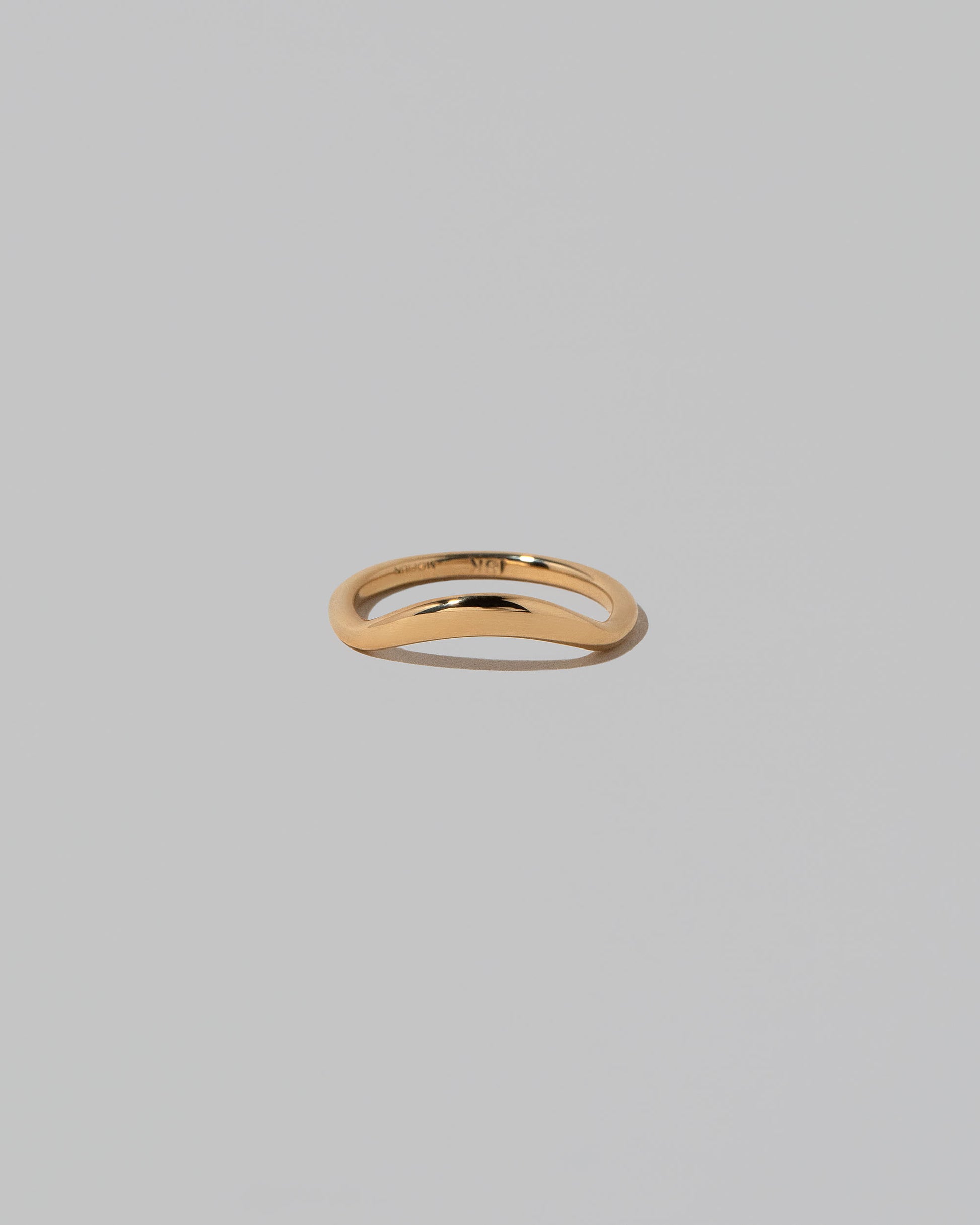 Gold Thin Level Band on light color background.