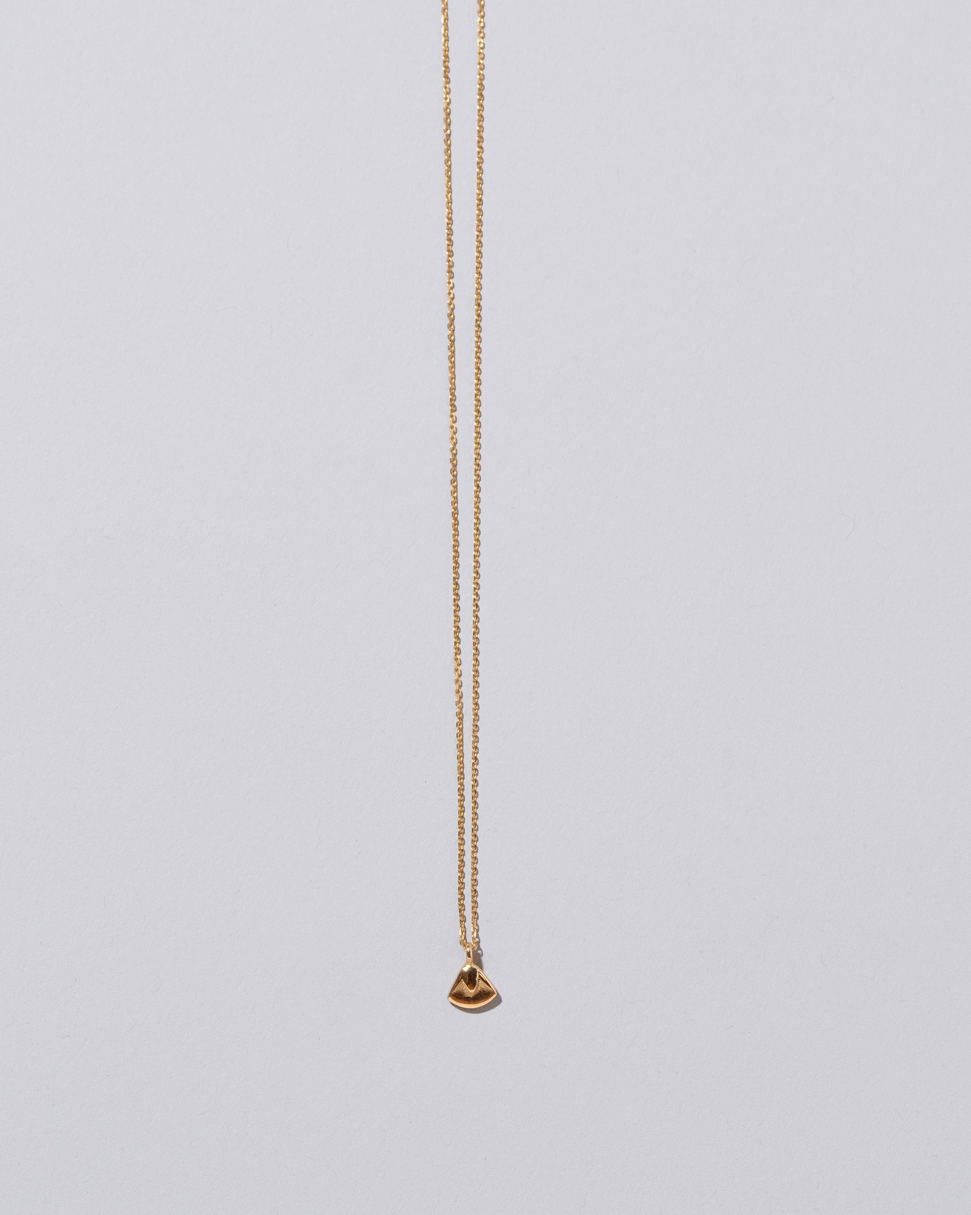 Lotus Blossom Talisman Pendant Necklace on light color background.