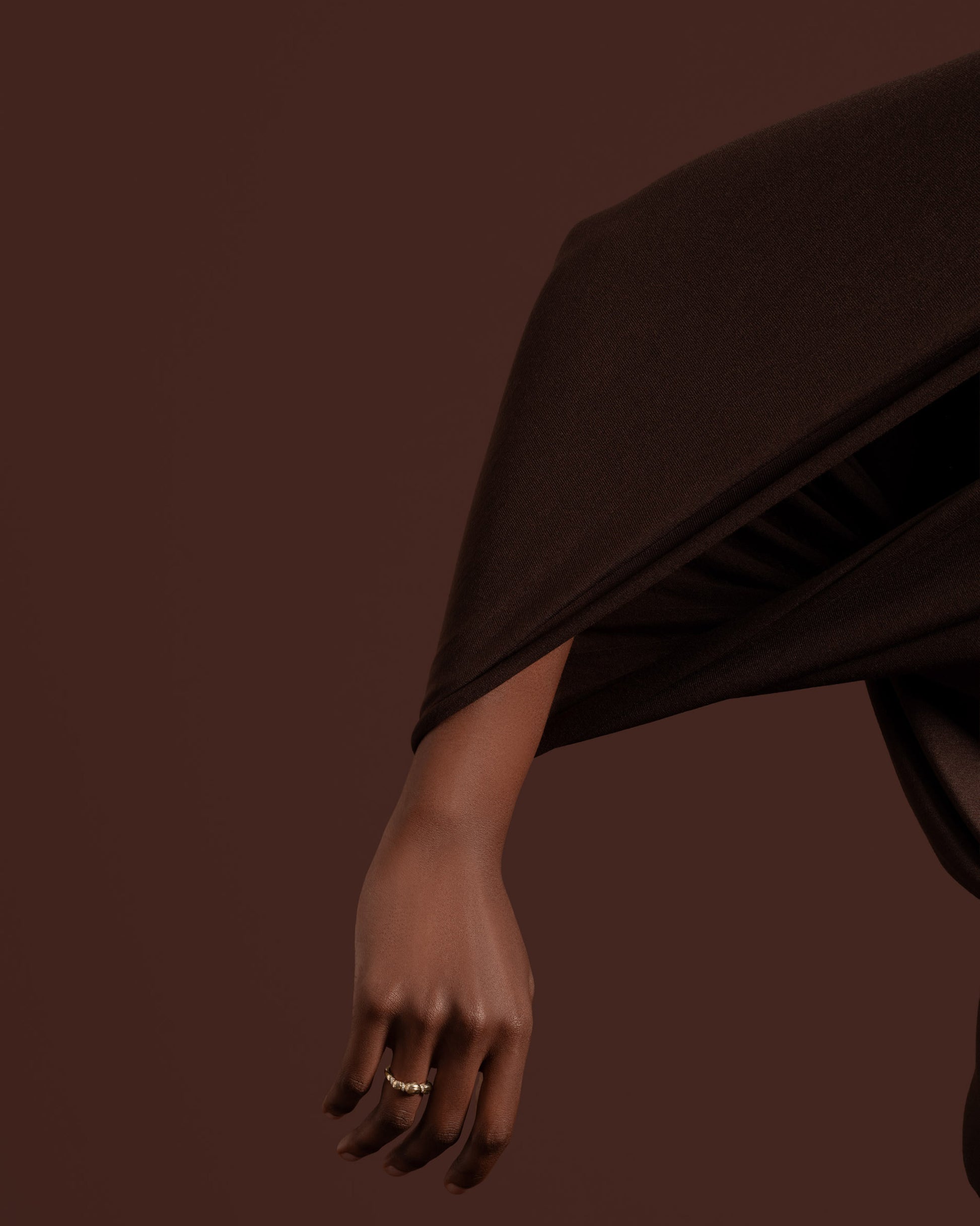 Gold Pavé Bind Band on model.