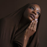 product_details::Gold Pavé Bind Band on model.