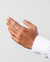 4mm Three Tone Swimming Pool Band on male model.