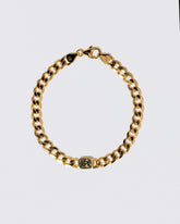 Identity Chain Bicolor Sapphire Bracelet 003 on light color background.